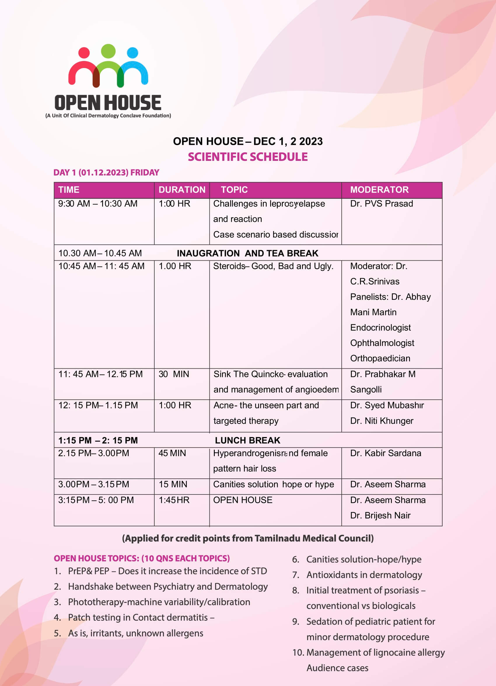 OPEN HOUSE Conclave On Clinical Dermatology